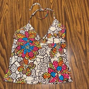 Liquid Blue Swimsuit Top Size L